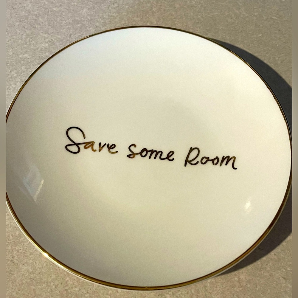 kate spade White with Gold trim Tidbit Appy or Dessert 6”  Plate